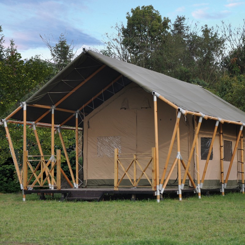 Træstruktur lærredslampe glamrende telt